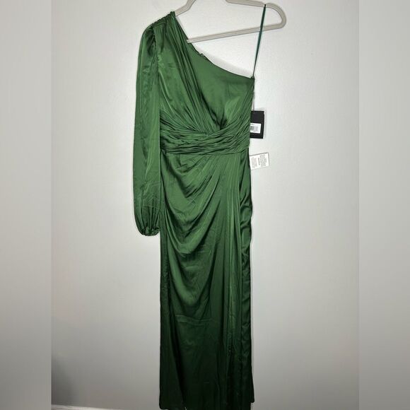 Ieena Mac Duggal 11251 - One Shoulder Ruched Evening Gown NWT - Picture 4 of 6